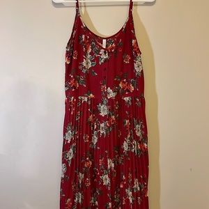 Chiffon midi floral dress
